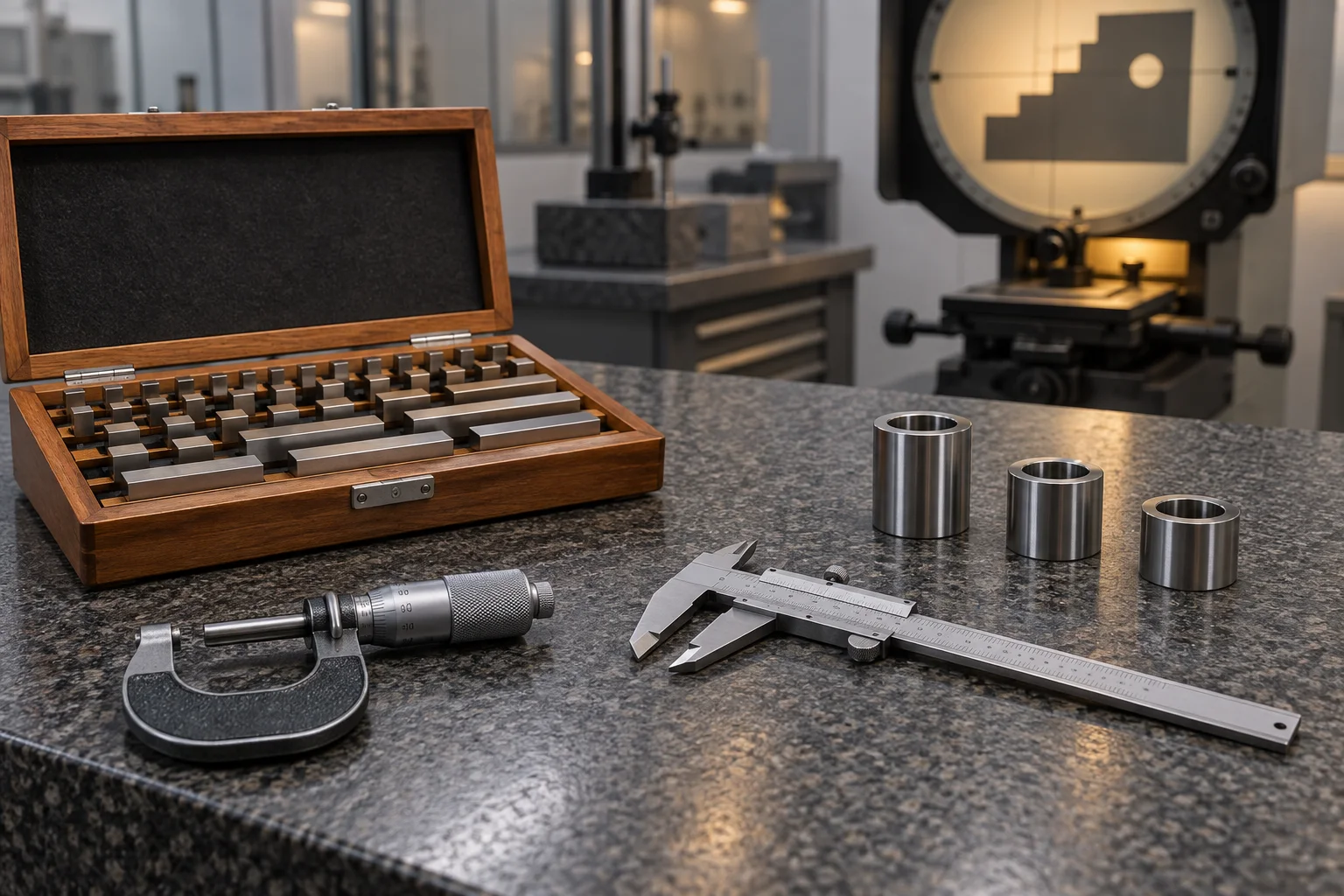 Illustration of precision inspection instruments